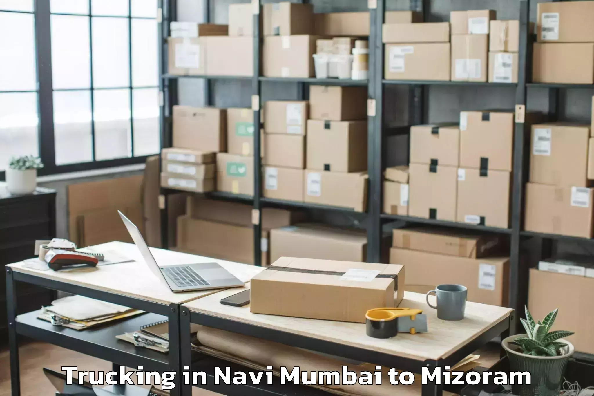 Book Navi Mumbai to Sairang Trucking Online